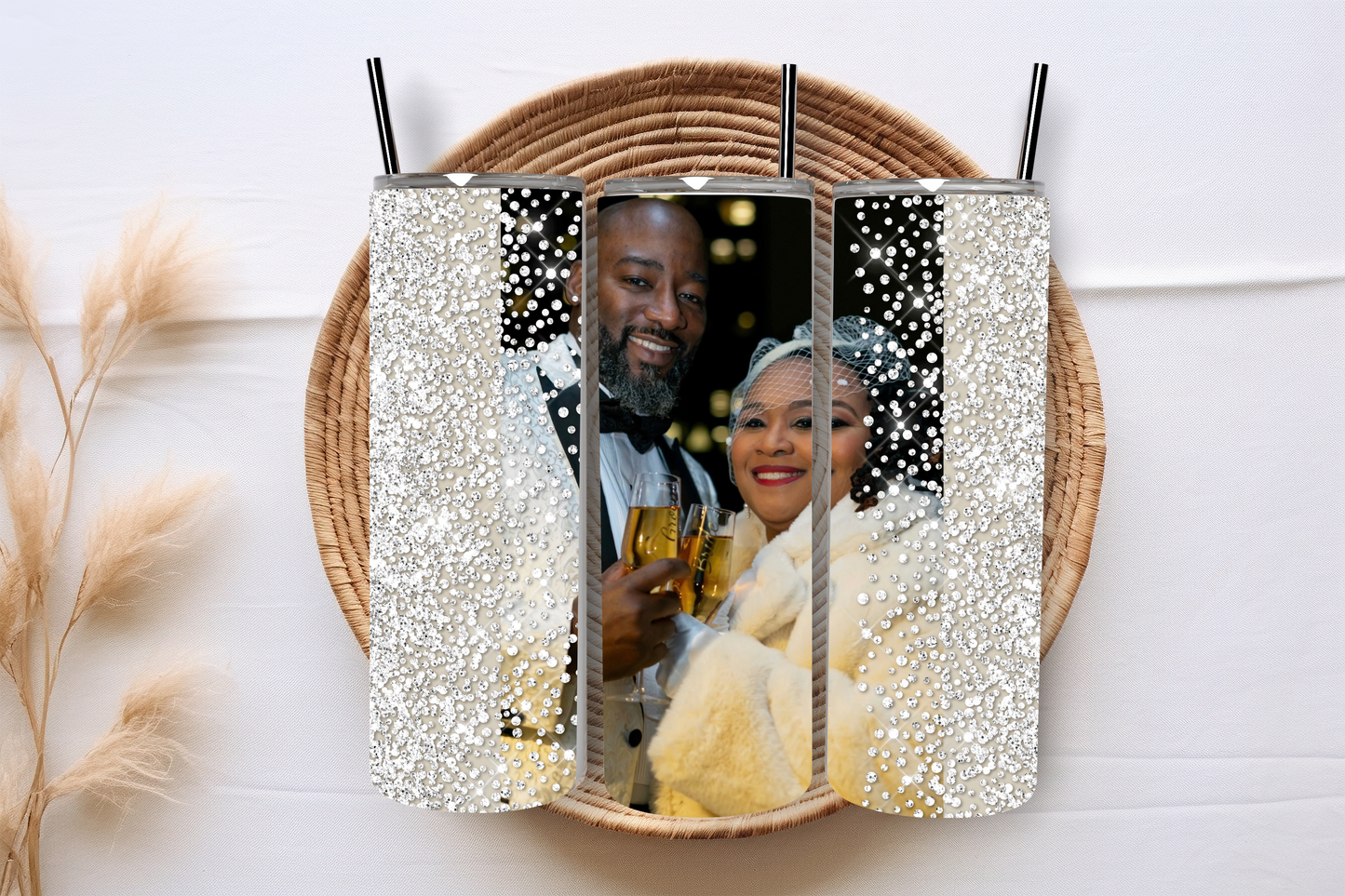 Mr & Mrs Photo Bridal Tumbler