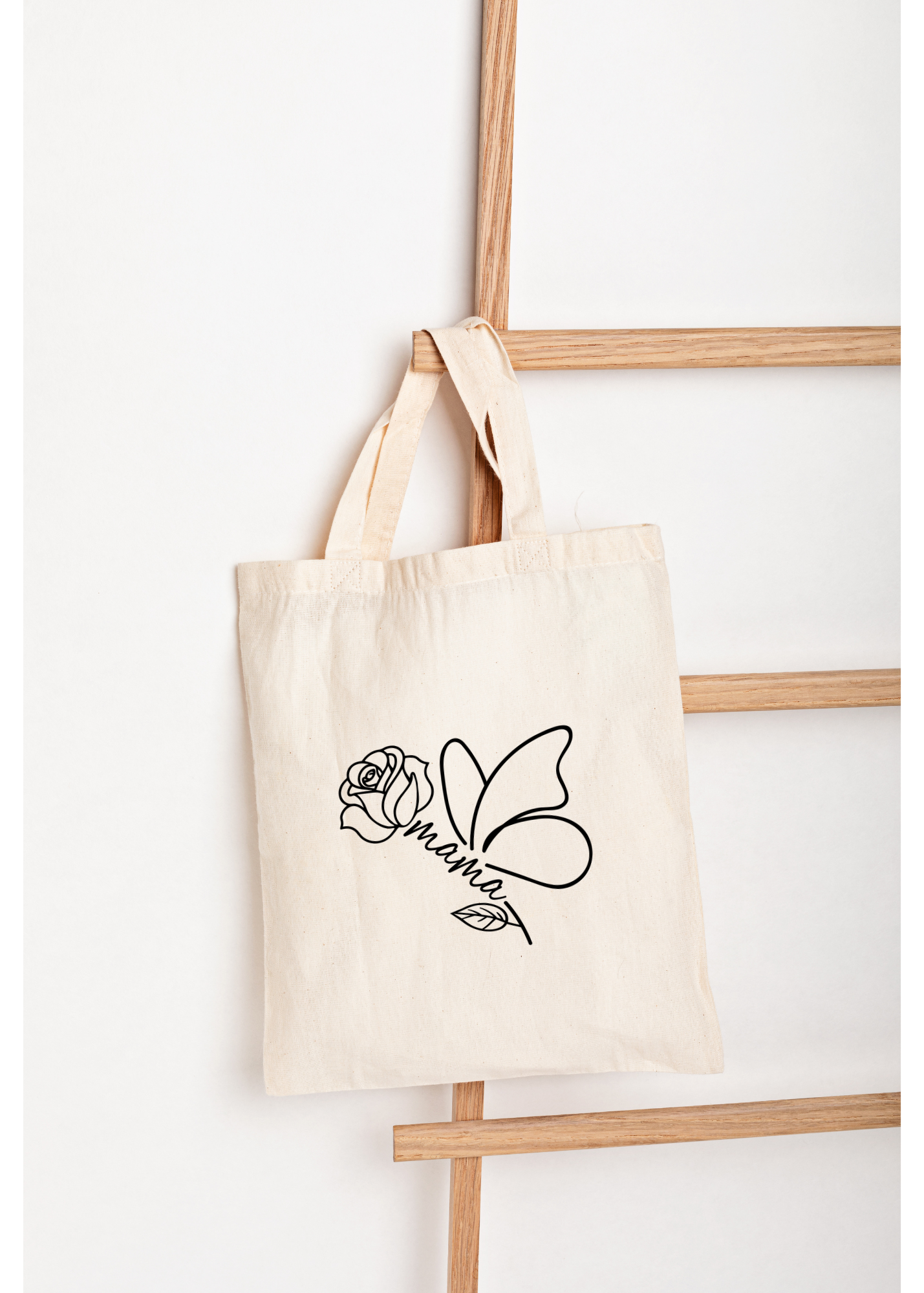 Mom Rose Canvas Tote