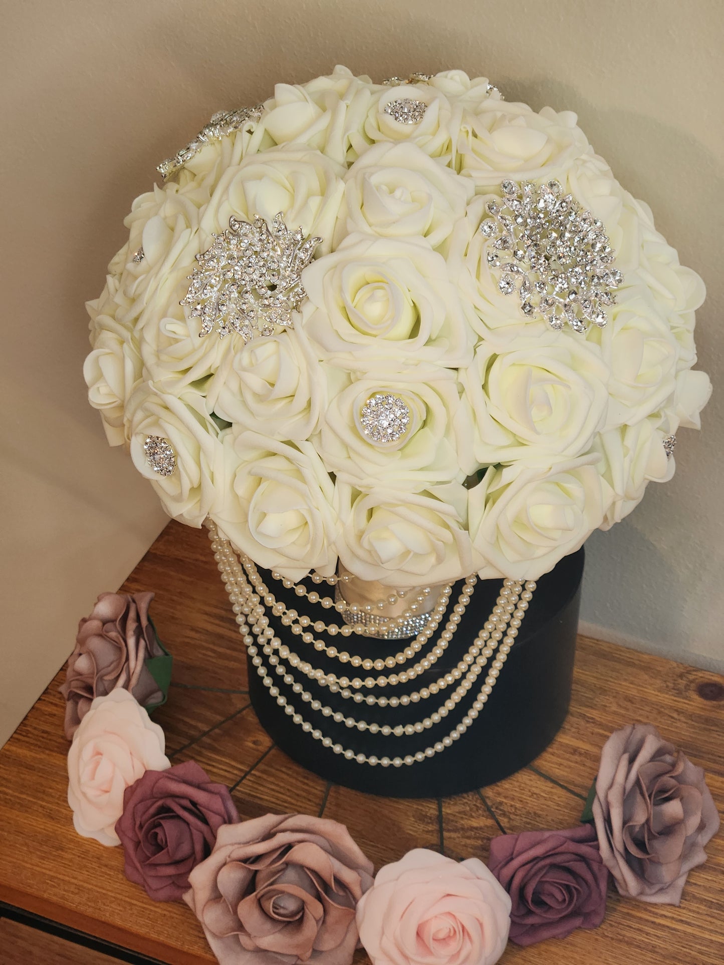 Ivory Rose Bling Bouquet