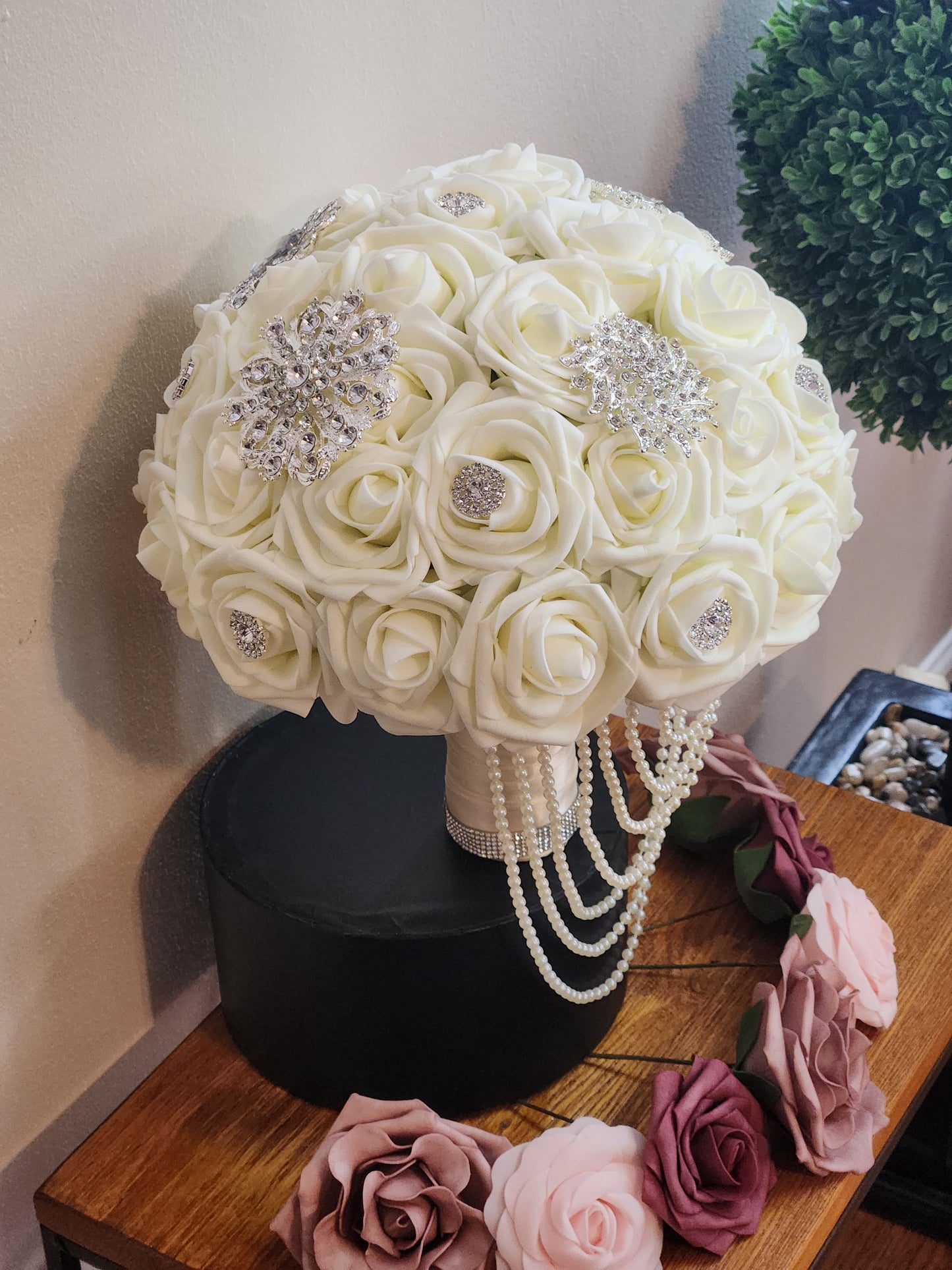 Ivory Rose Bling Bouquet