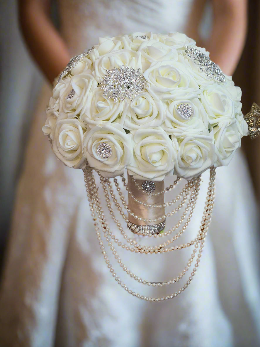 Ivory Rose Bling Bouquet