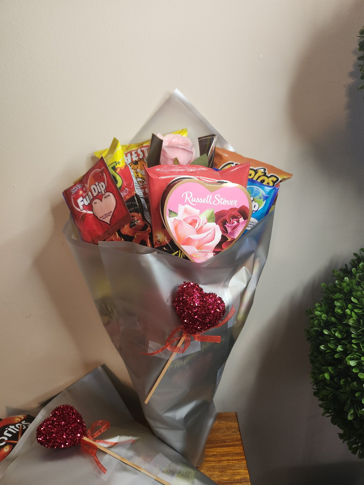 Flamin Hot Chips Bouquet with Candy Assortment