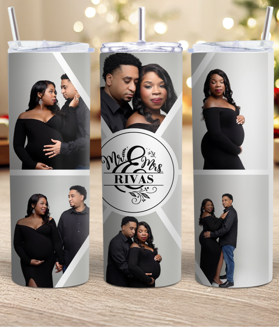 Mr & Mrs Photo Bridal Tumbler