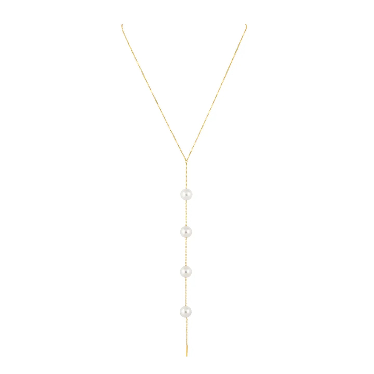 Pearl Diamonette Lariat Necklace