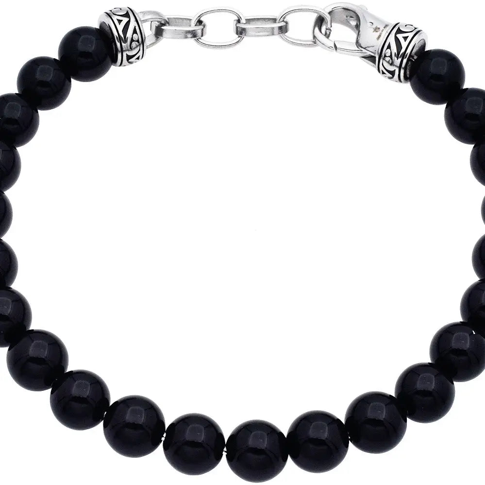 Men's Onyx 8mm Stainless Steel Bracelet
