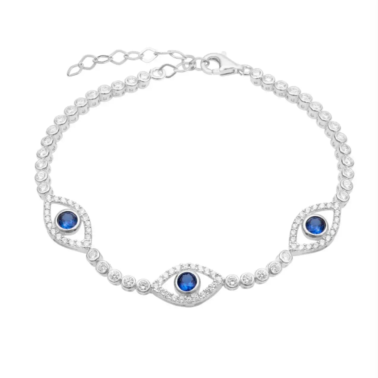 Evil Eye Bracelet Sterling Silver