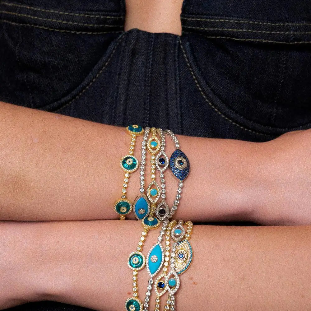 Evil Eye Bracelet Sterling Silver