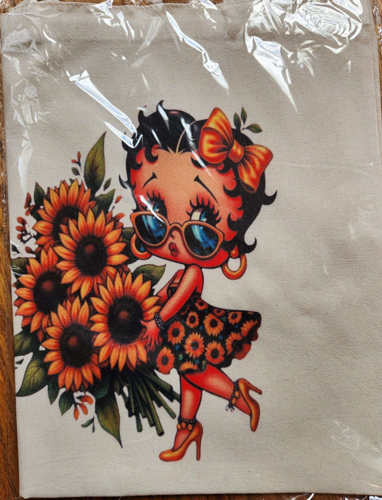 Betty Boo Sunflower Babe Canvas Tote