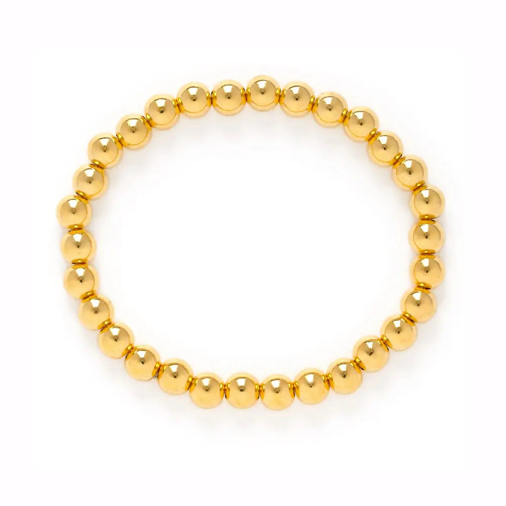 2 Gold Beaded Bracelets