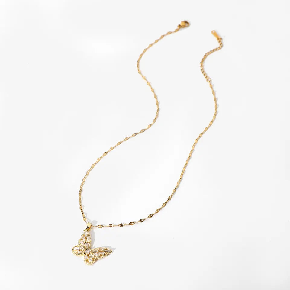 Butterfly Necklace 18K Gold Plated