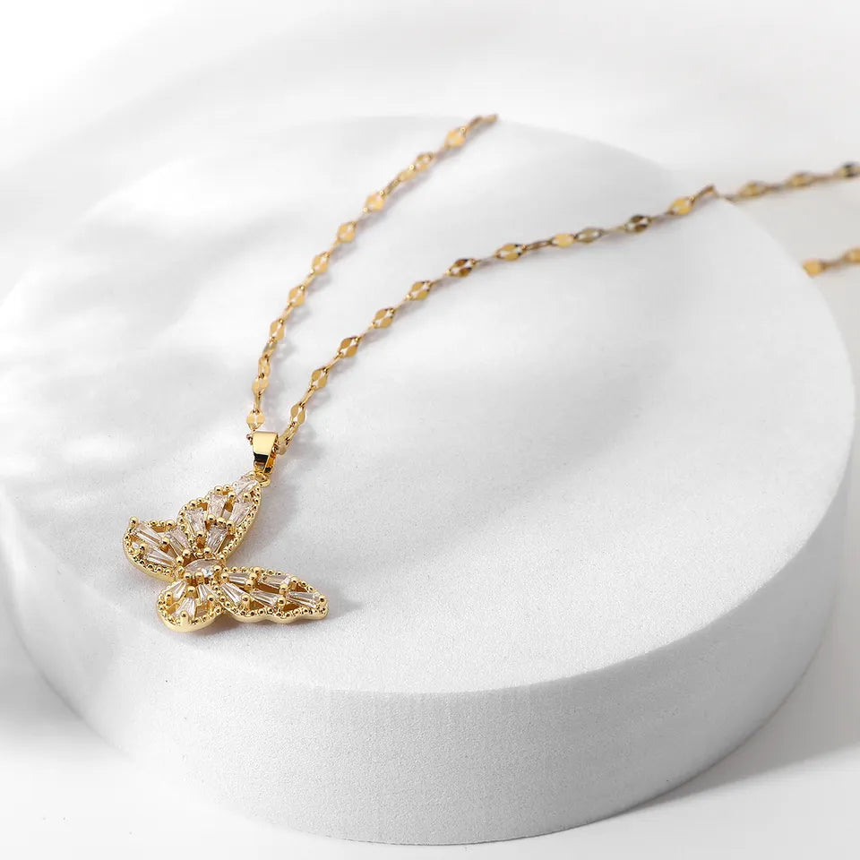 Butterfly Necklace 18K Gold Plated