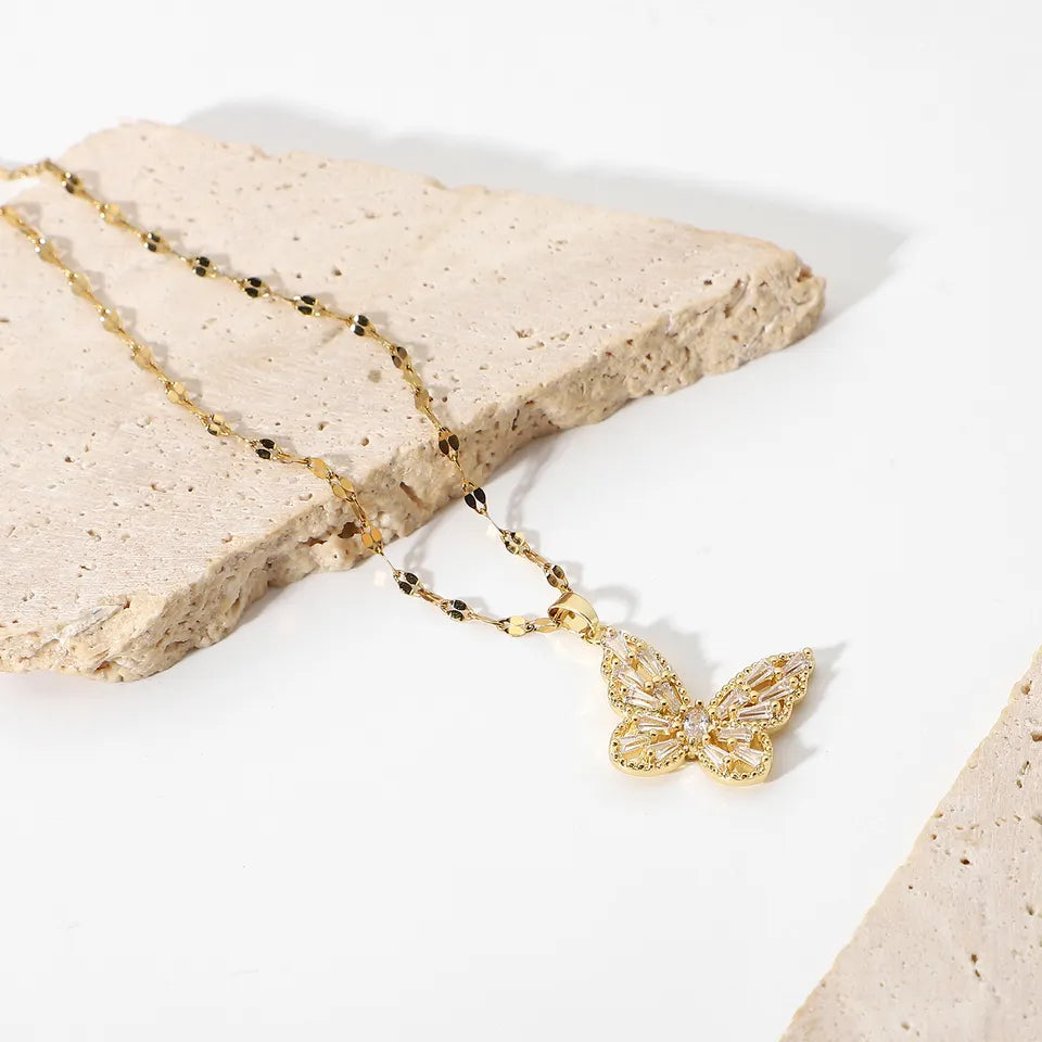 Butterfly Necklace 18K Gold Plated
