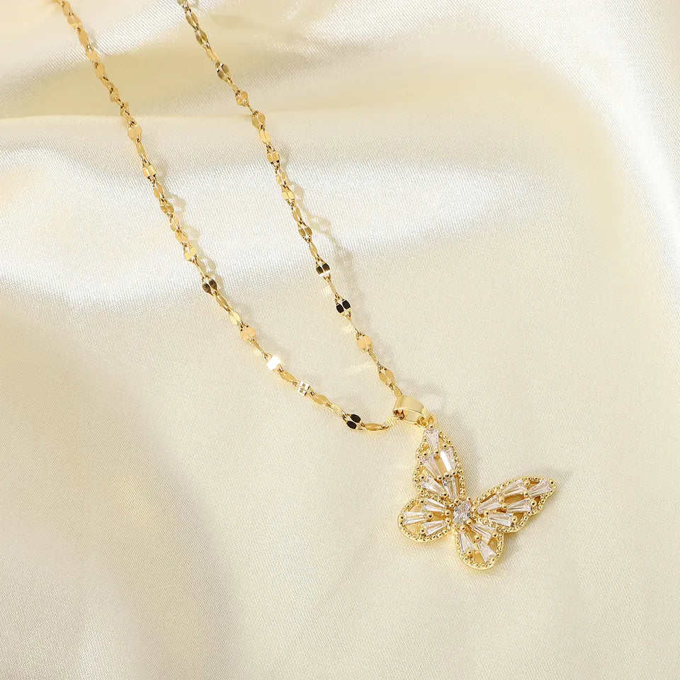 Butterfly Necklace 18K Gold Plated