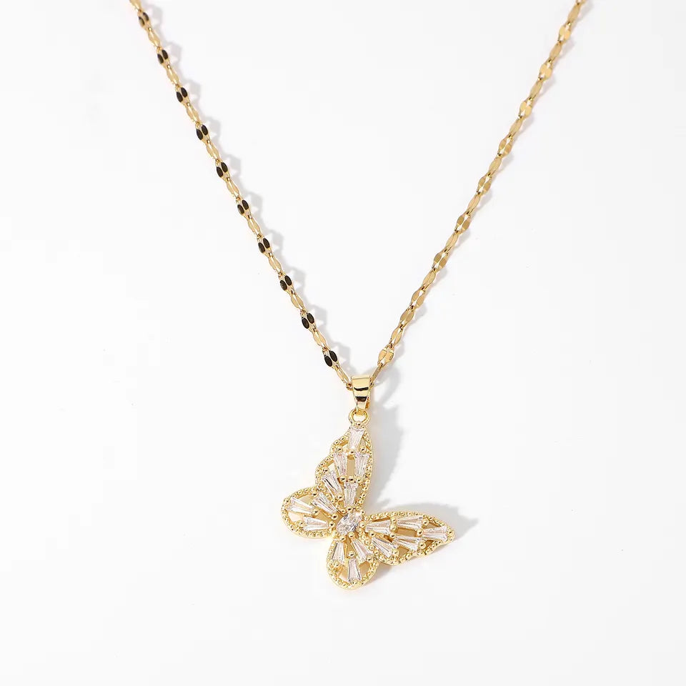 Butterfly Necklace 18K Gold Plated