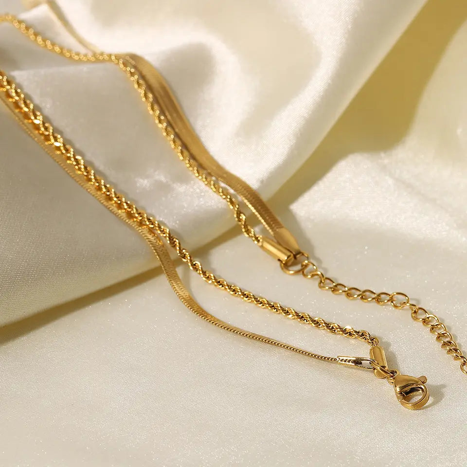 18K Gold Plated Layering Necklace