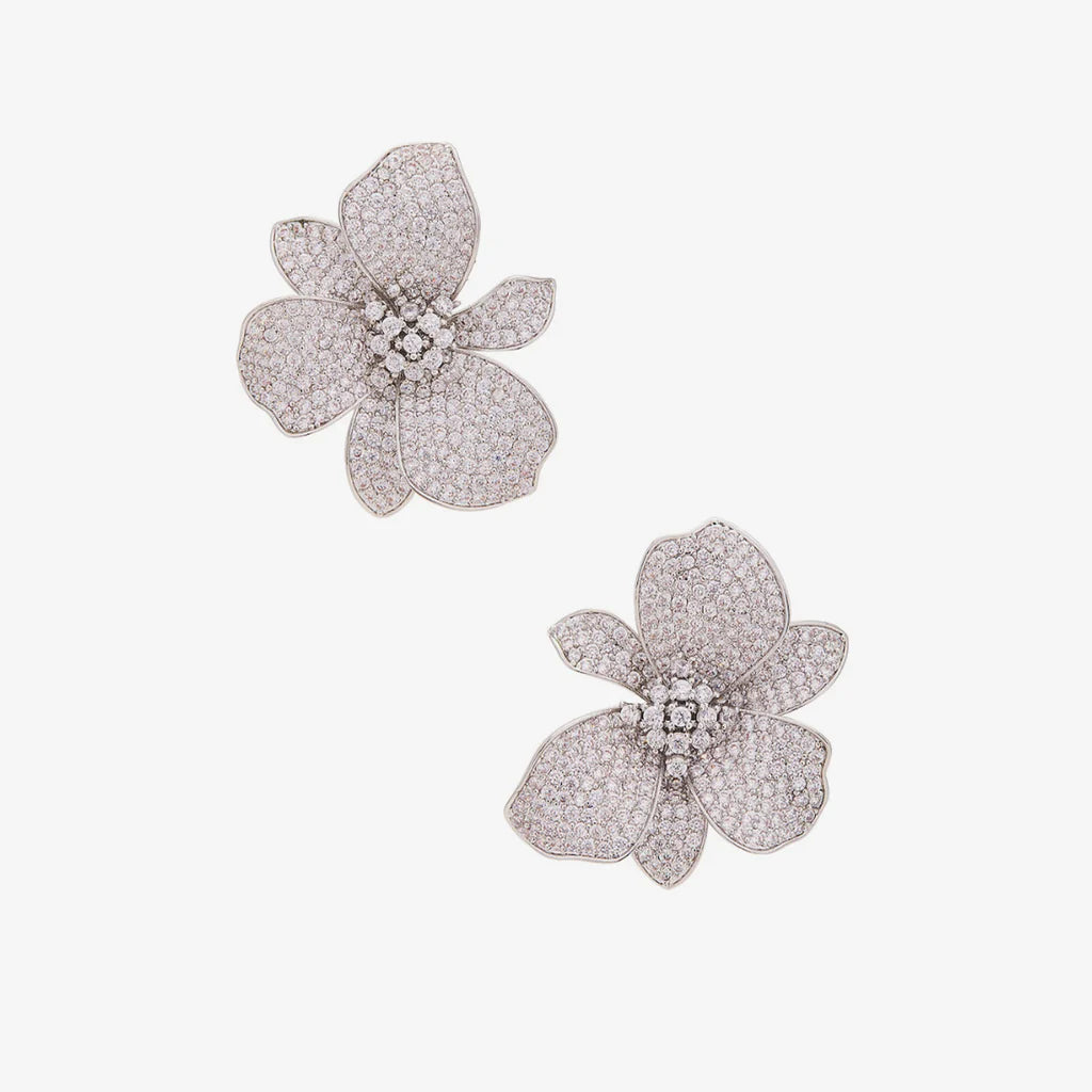 Sterling Silver Hand Crafted Floral Bloom Earrings