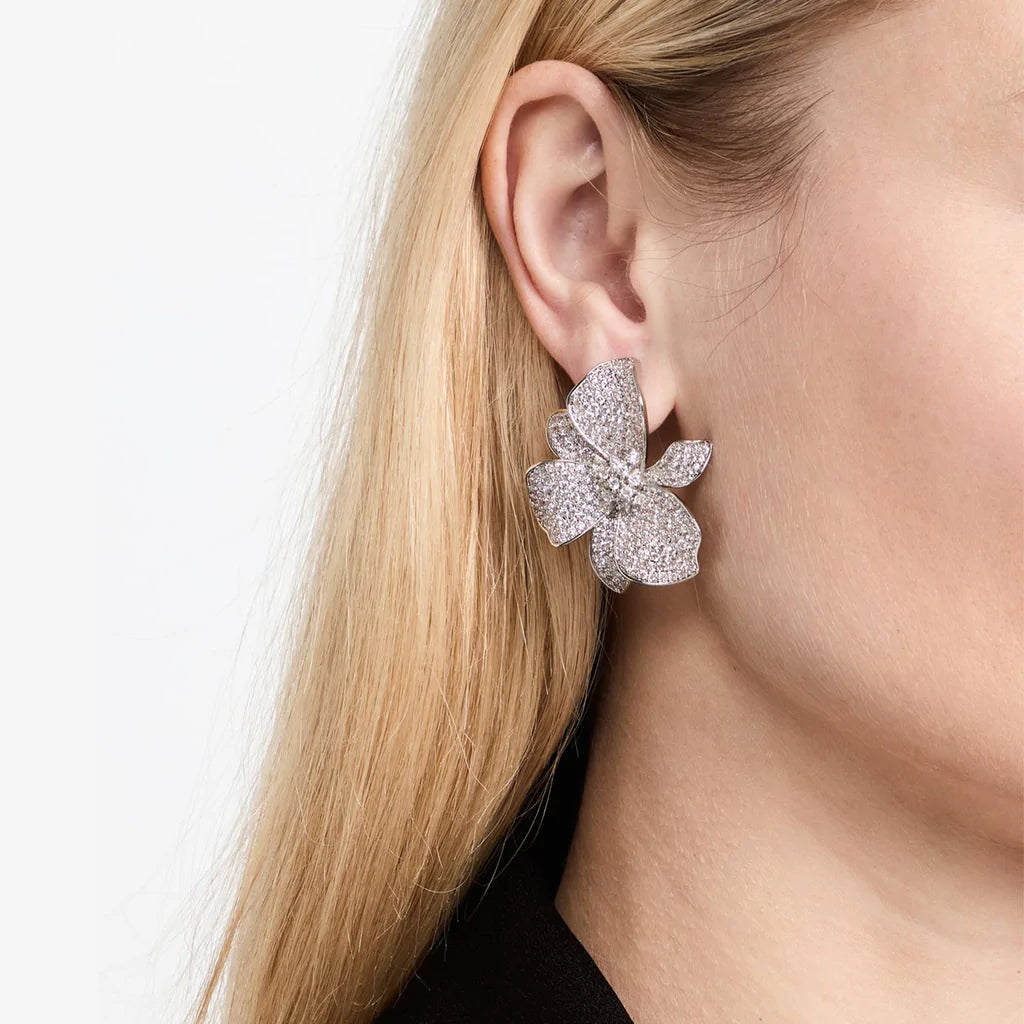 Sterling Silver Hand Crafted Floral Bloom Earrings