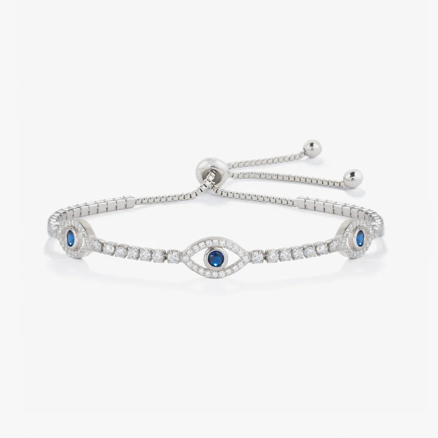 Evil Eye Bracelet Sterling Silver