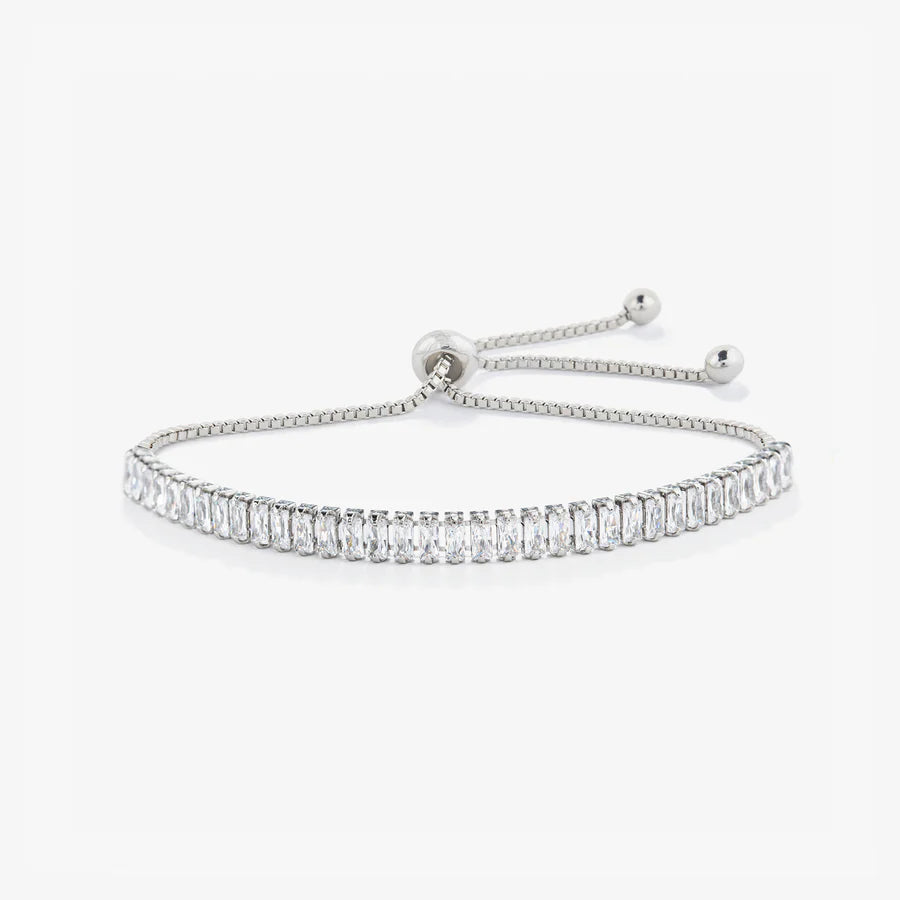 Adjustable Sterling Silver Tennis Bracelet