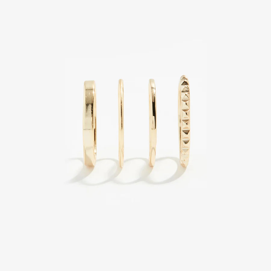 Classic Stacking Gold Ring Set