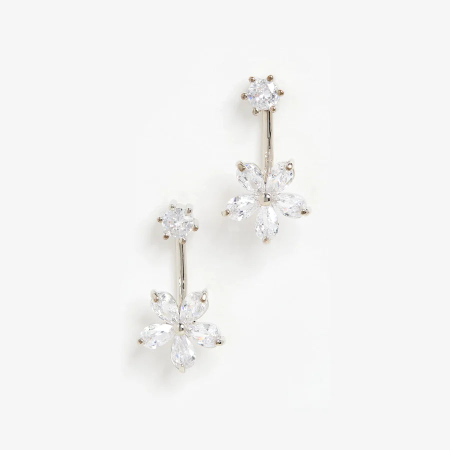 Floral Marquis Studded Stone Earrings