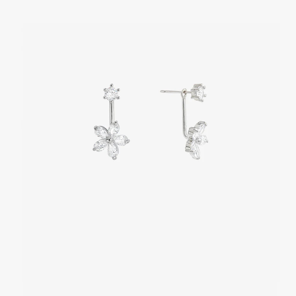 Floral Marquis Studded Stone Earrings