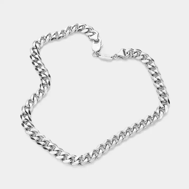 Women's Silver Cuban Necklace