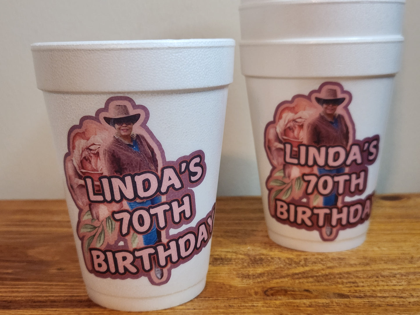 Foam Photo Party Cups