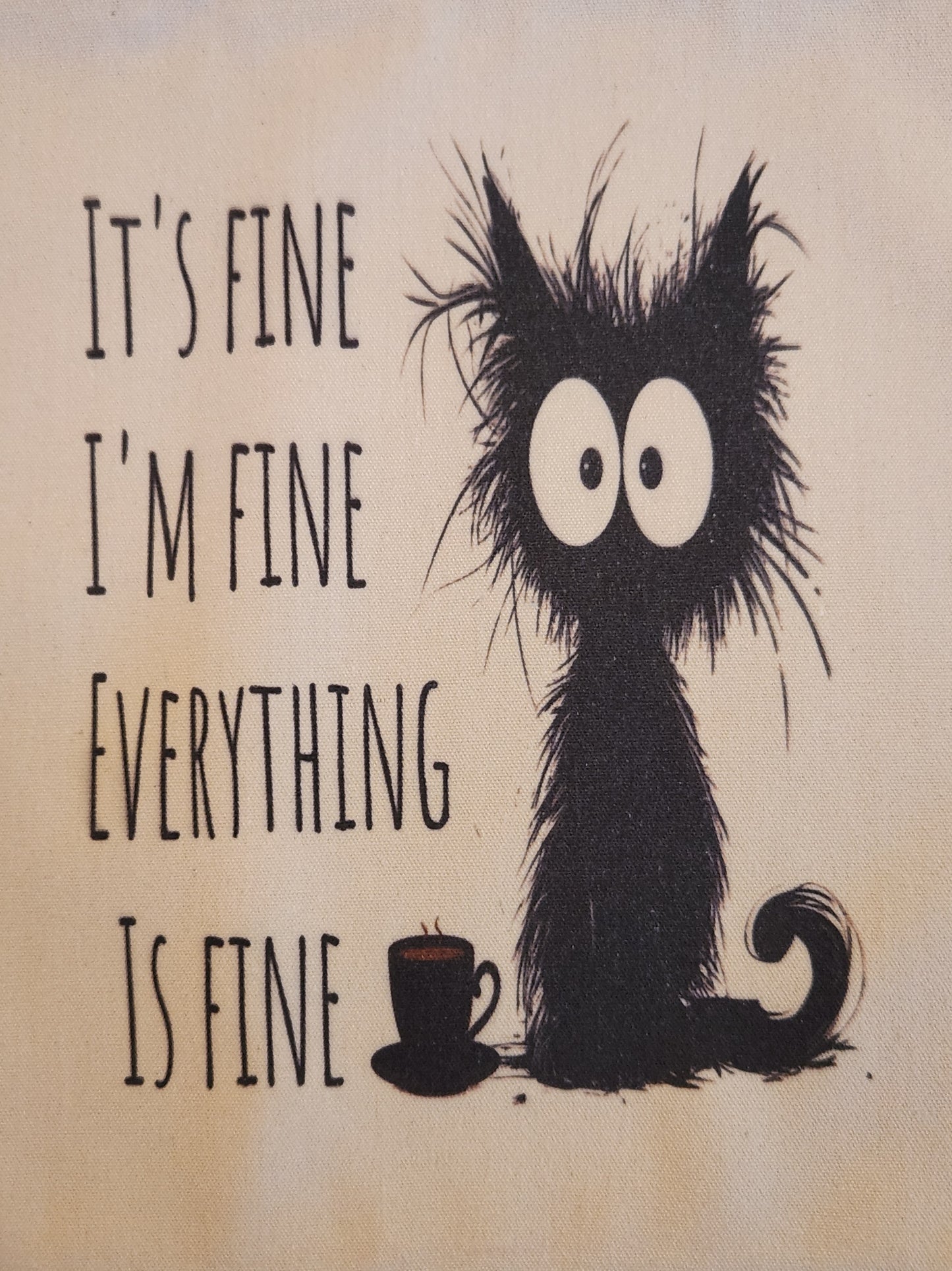 Funny Cat & Life Canvas Tote