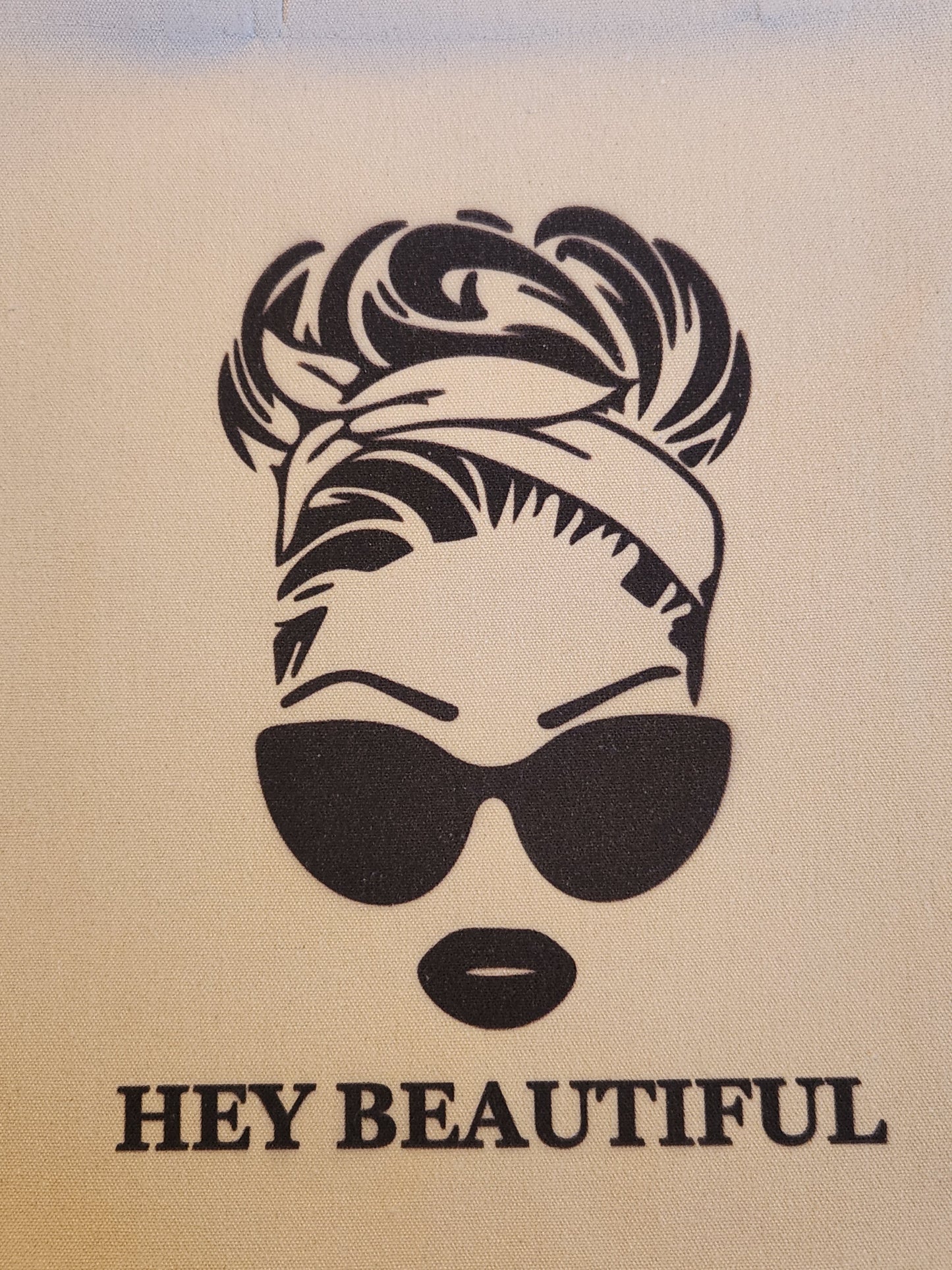 Hey Beautiful Canvas Tote Bag