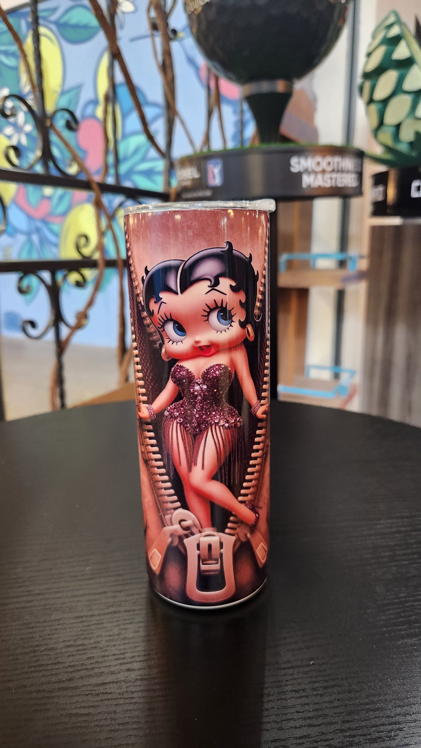 Betty Boo Zipper Pop Out Tumbler