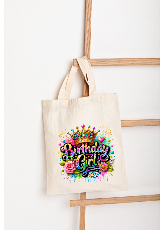 Birthday Girl Canvas Tote