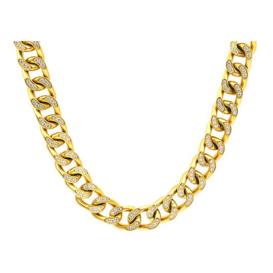 Men's Gold Bling Cuban Link Necklace