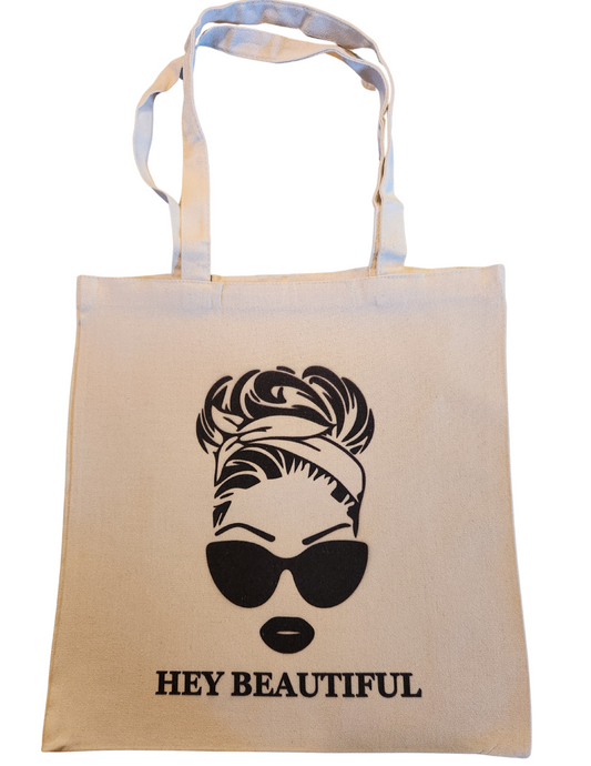 Hey Beautiful Canvas Tote Bag