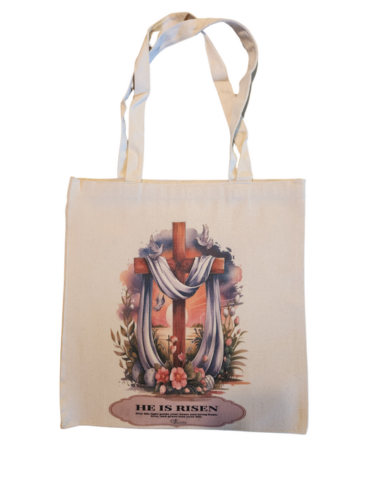 He is Risen Canvas Tote
