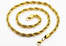 Men's Gold Rope Chain Necklace