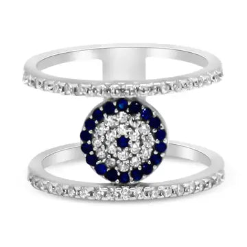 Evil Eye Sterling Silver Ring