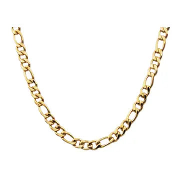 Men's Gold Figaro Stainless Steel Link Chain