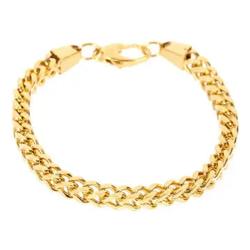 Men's Gold Franco Stainless Steel Bracelet