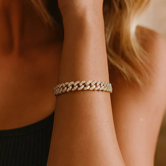 Pave Cuban Chain bracelet
