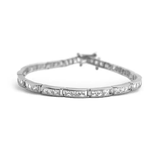 Sterling Silver Channel Bracelet