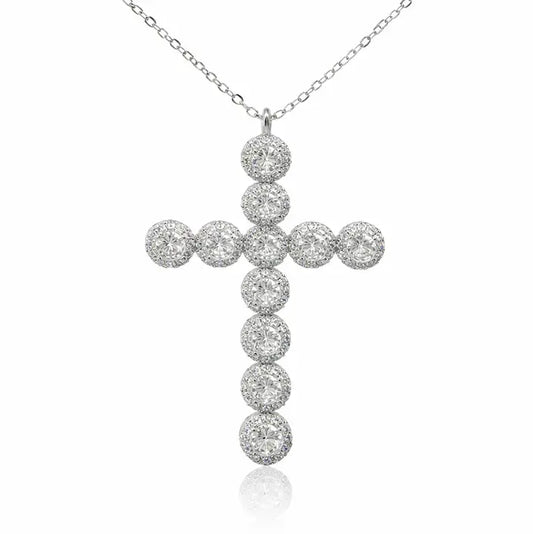 Sterling Silver Large Cross Necklace
