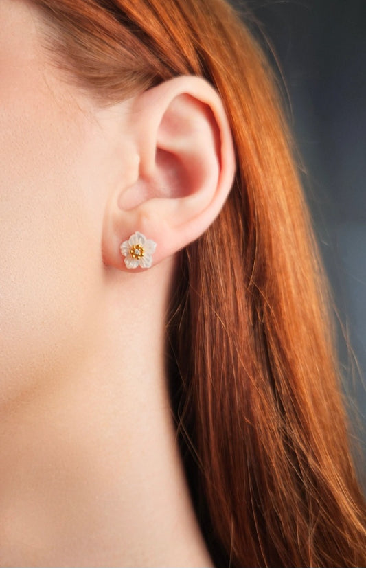 Mother of Pearl Floral Studs