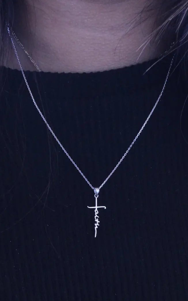 Faith Sterling Silver Necklace