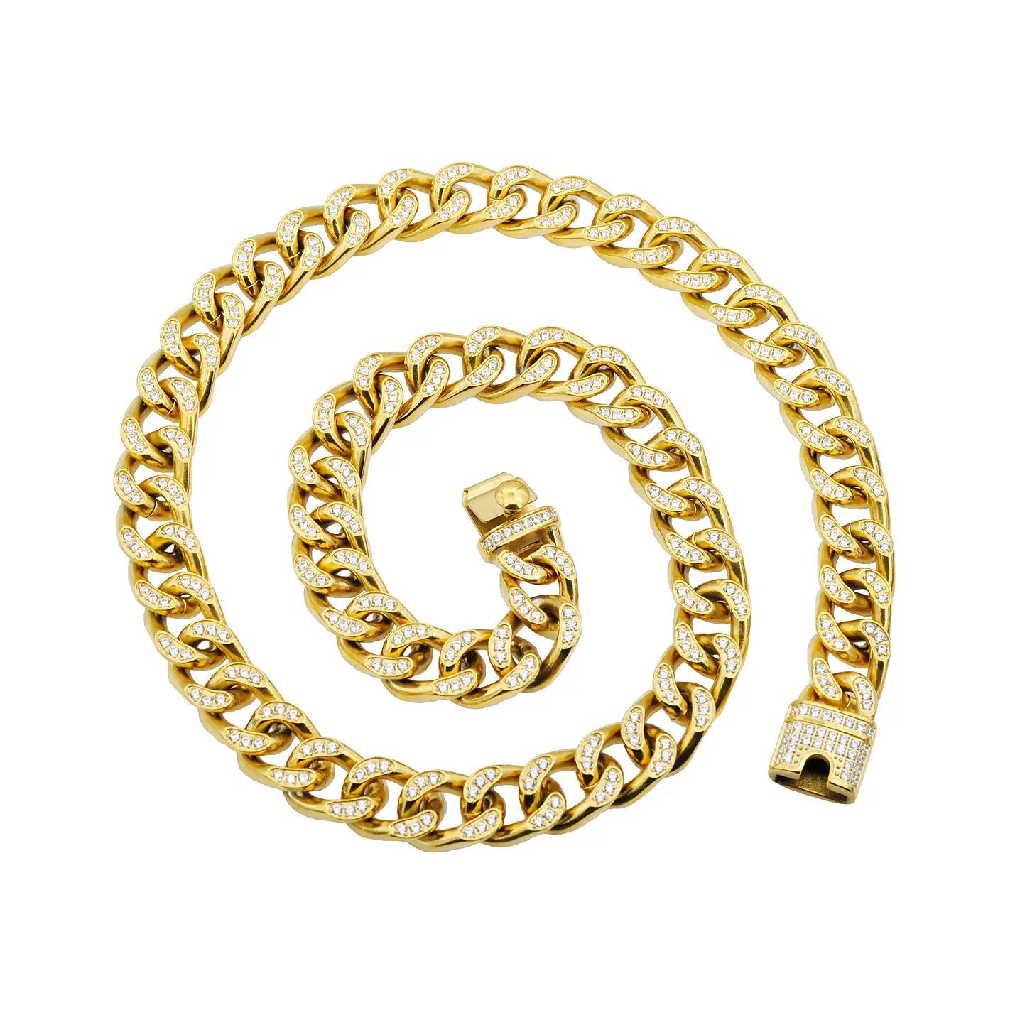 Men's Gold Bling Cuban Link Necklace