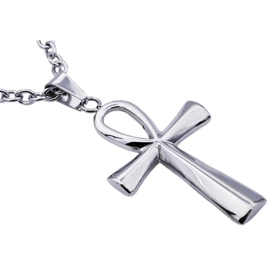 Men's Silver Ankh Necklace