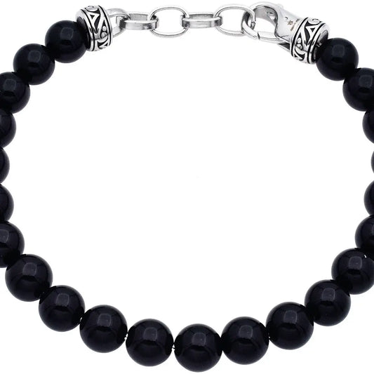 Men's Onyx 8mm Stainless Steel Bracelet
