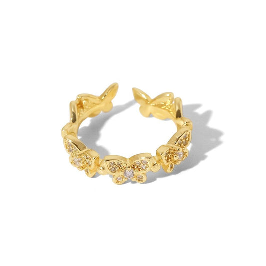 Adjustable Butterfly Ring