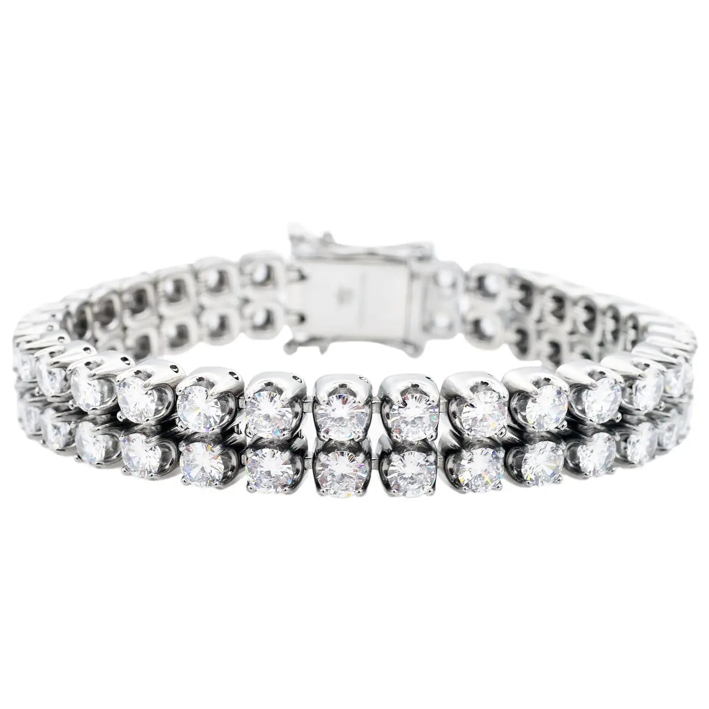 Men's Stainless Steel Tennis Bracelet with Cubic Zirconia