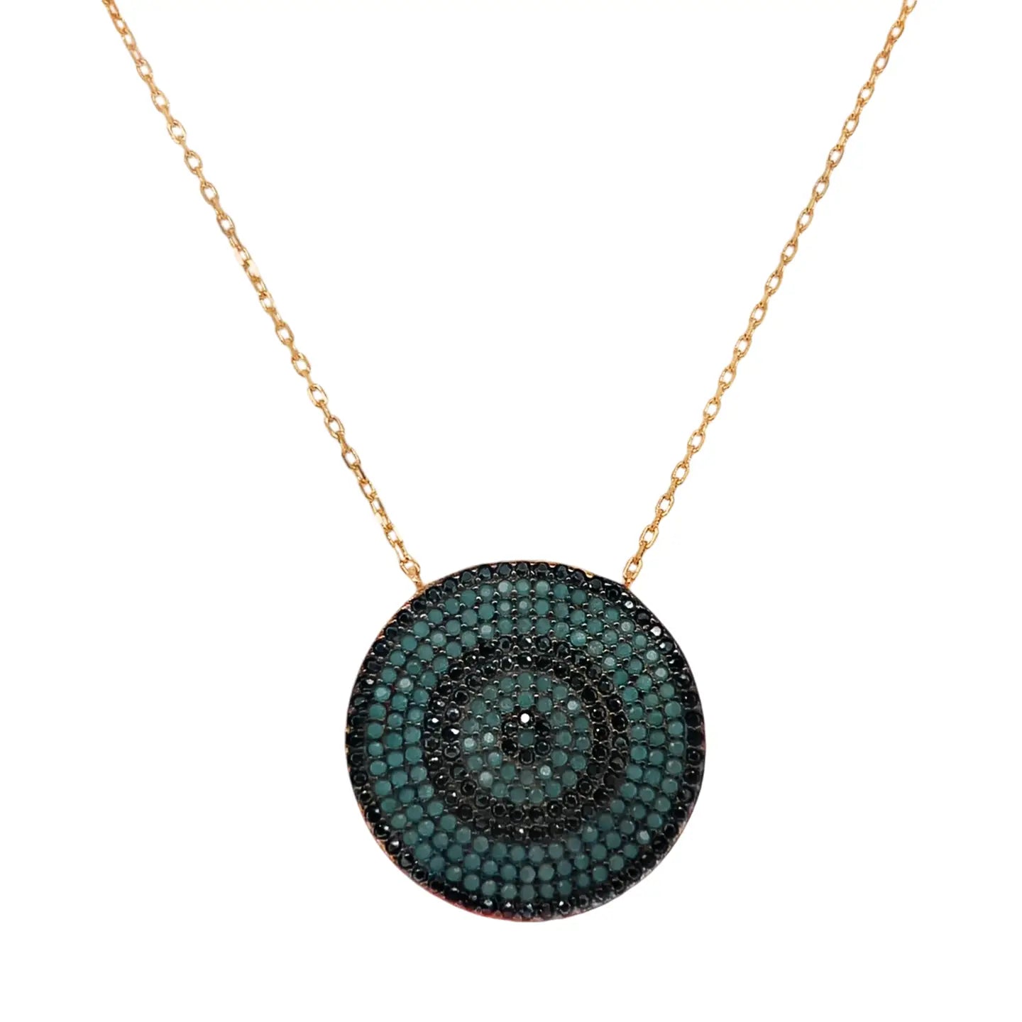Turquoise Sterling Silver Evil Eye Necklace